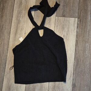 Elegant Black Halter Top
